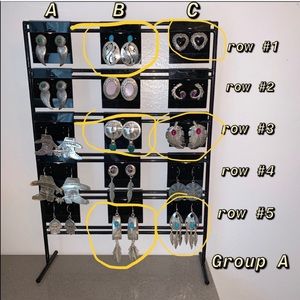 Sterling Silver Earrings Genuine Gemstones BUNDLE